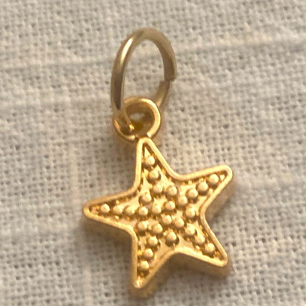 5/$10❤️❤️❤️NEW ROSE GOLD TONE ALLOY STARFISH CHARM PENDANT